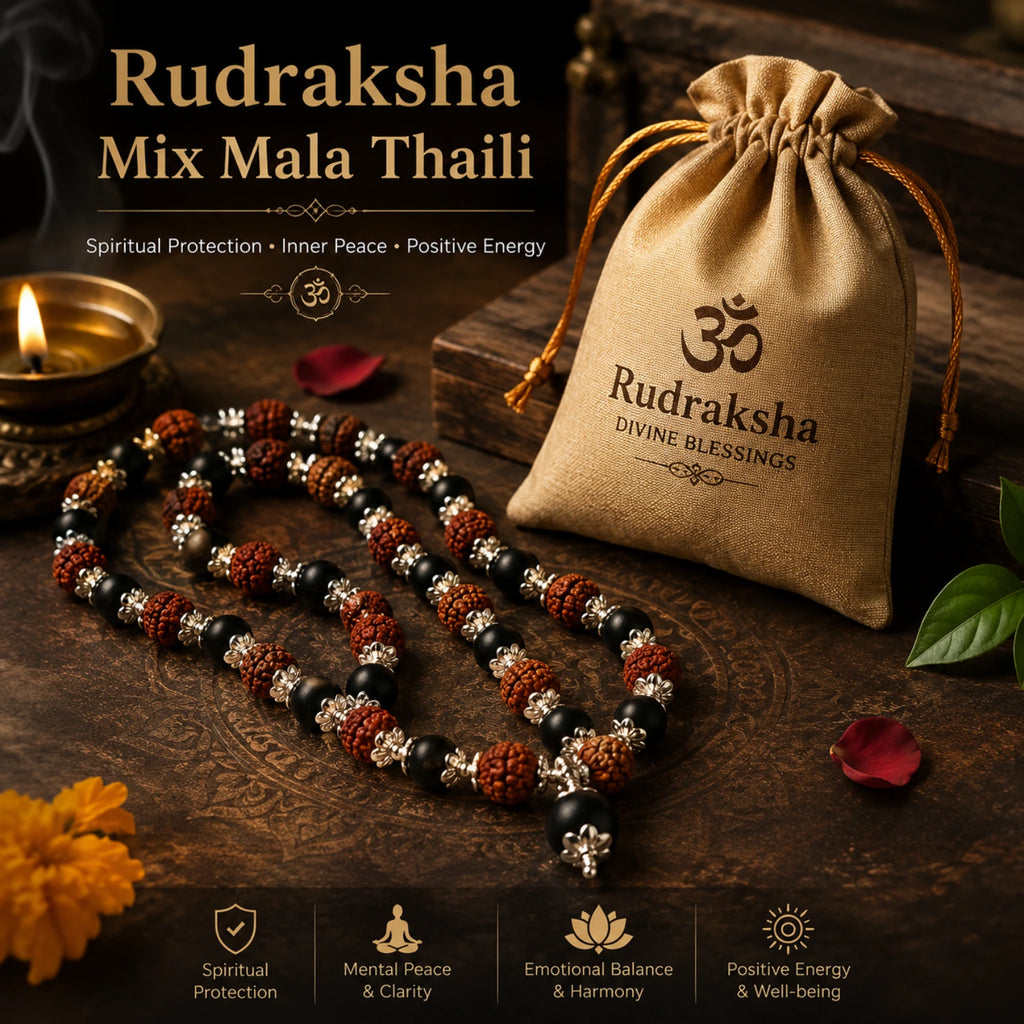 Rudraksha Mix Mala Thaili