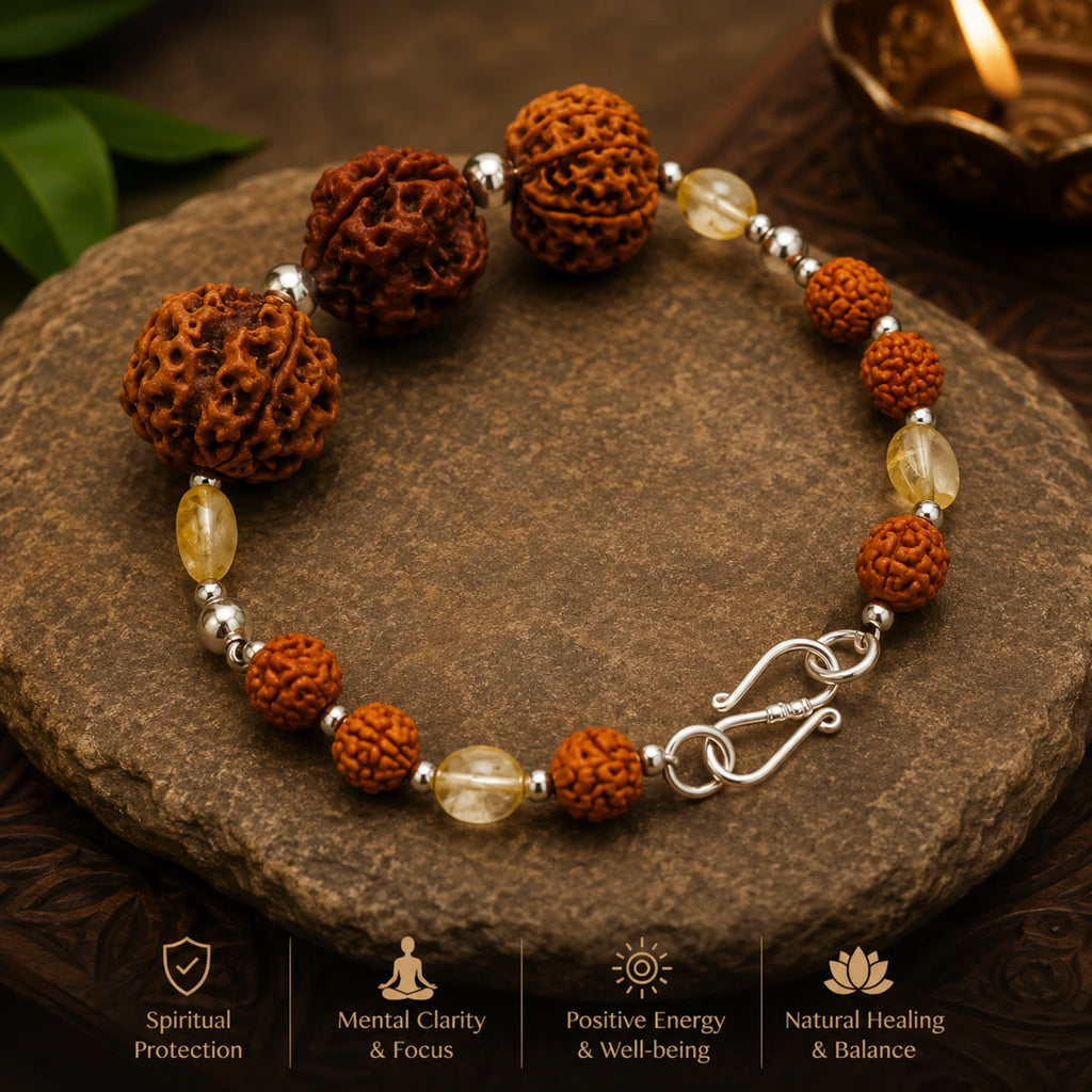 Pisces Rudraksha Rashi Bracelet