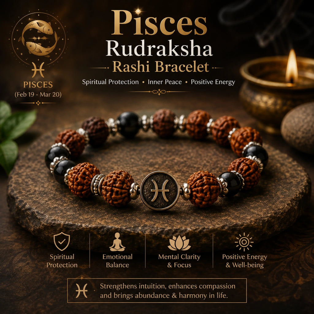 Pisces Rudraksha Rashi Bracelet